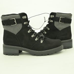 Universal Thread Kelly Black & Grey Combat Boots Memory Foam Insole Size 11